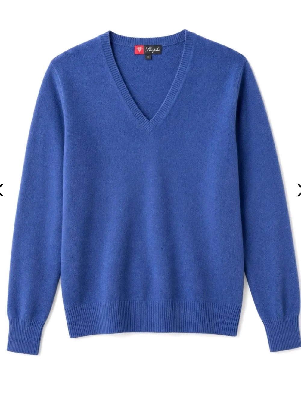 Shephe Womens Small 100% Cashmere V-Neck Sweater Purple Long Sleeve Pullover
